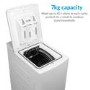 electriQ 7kg 1200rpm Top Loading Washing Machine - White