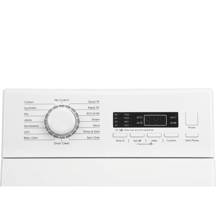 electriQ 8kg 1300rpm Top Loading Washing Machine - White