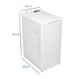 Refurbished electriQ eiQWMTL8A Freestanding 8KG 1300 Spin Top Loading Washing Machine White