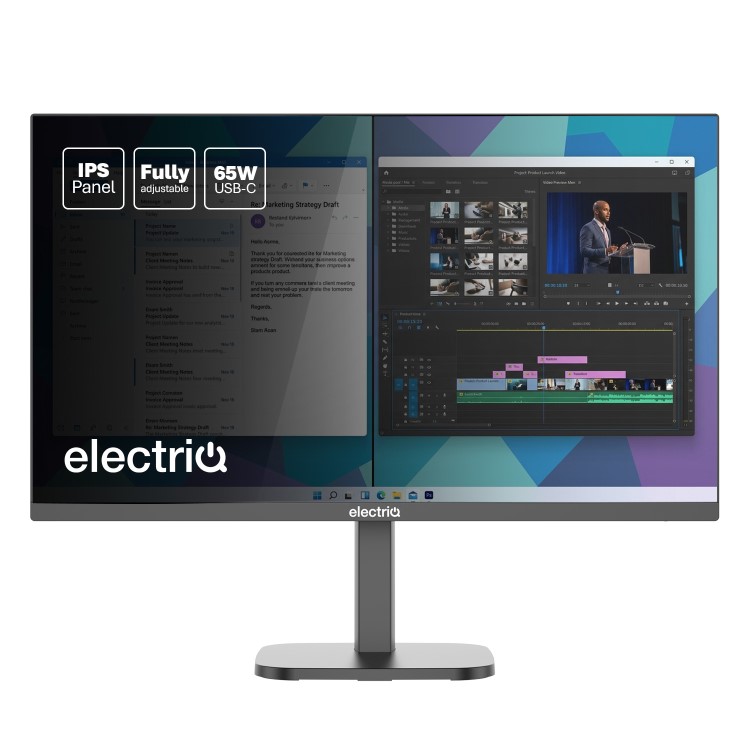 electriQ 27" IPS Full HD 144Hz USB-C Monitor