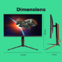 electriQ 27" Fast IPS Dual Mode 4K UHD 160Hz Full HD 320Hz 0.5ms Gaming Monitor
