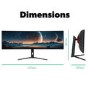 electriQ 49" IPS 5K DQHD 144Hz 1ms Super UltraWide Curved Gaming Monitor