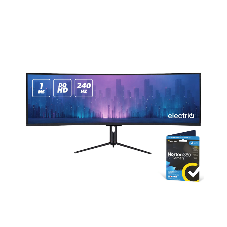 Refurbished electriQ 49" VA 5K 240Hz 1ms Super UltraWide Curved Gaming Monitor