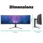 Refurbished electriQ 49" VA 5K 240Hz 1ms Super UltraWide Curved Gaming Monitor