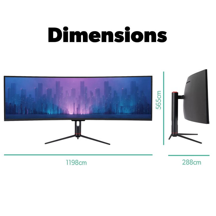 Refurbished electriQ 49" VA 5K 240Hz 1ms Super UltraWide Curved Gaming Monitor