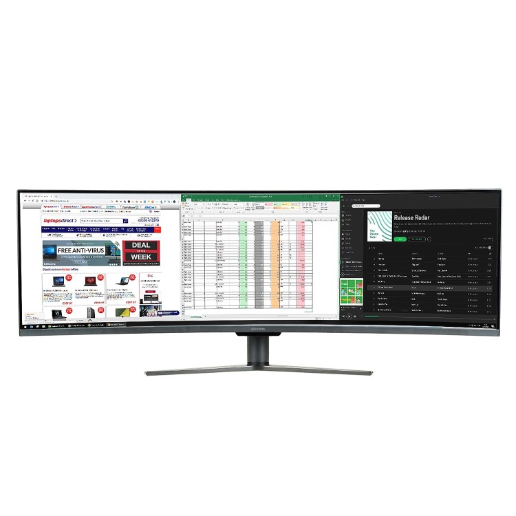 Refurbished electriQ 49" FHD HDR Super UltraWide FreeSync Curved Monitor