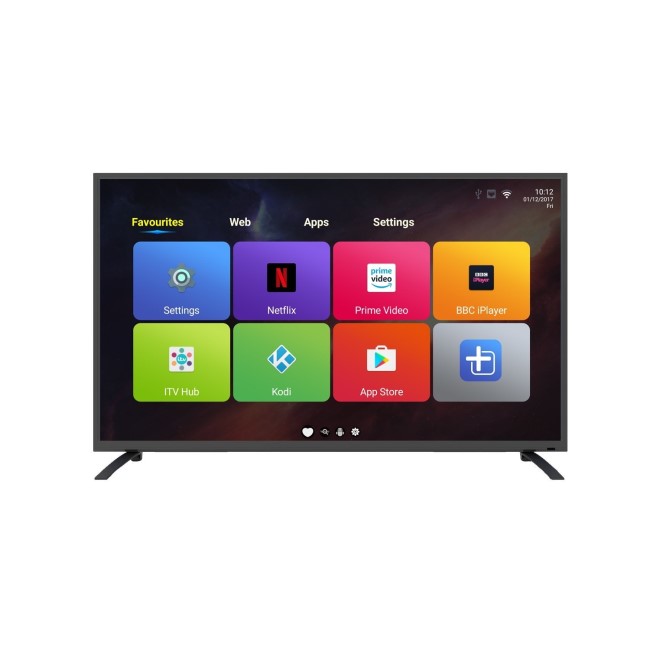 GRADE A1 - electriQ 55" 4K Ultra HD LED Smart TV with Android and Freeview HD