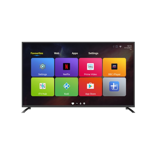 GRADE A1 - electriQ 65" 4K Ultra HD LED Android Smart TV with Freeview HD