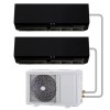 GRADE A1 - Multi-split 18000 BTU Smart Black Inverter Air Conditioner with single outdoor unit and two 9000 BTU indoor units