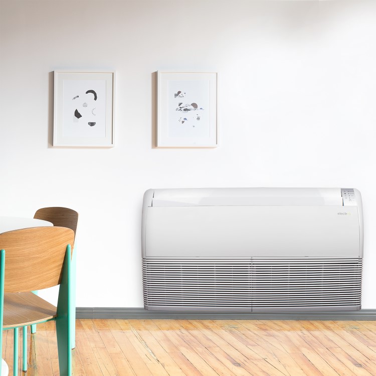 Refurbished electriQ 18000 BTU 5.3kW Floor Ceiling Wall mounted Air Conditioner with Heat Pump