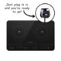 Refurbished electriQ eiq2indport 2 Zone Portable Induction Hob with Touch Controls