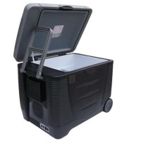 electriQ 45 Litre Portable Electric Coolbox with Wheels - Black electriQ 45 Litre Portable Electric Coolbox with Wheels - Black