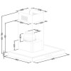 electriQ 60cm Touch Control Slimline Chimney Hood - Stainless Steel