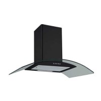 Refurbished electriQ eiq70curvbl 70cm Chimney Cooker Hood Black
