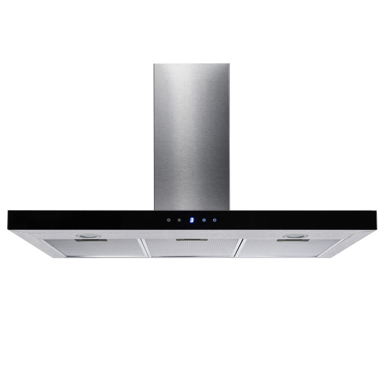 electriQ 90cm Slimline Touch Control Cooker Hood - Stainless Steel