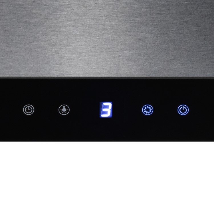 electriQ 90cm Slimline Touch Control Cooker Hood - Stainless Steel