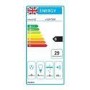 electriQ 60cm Angled Chimney Cooker Hood with Colour Change Lights - Black 