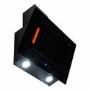 electriQ 60cm Angled Chimney Cooker Hood with Colour Change Lights - Black 