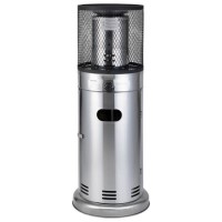 Refurbished electriQ EIQTTGSS Outdoor Gas Table Top Bullet Heater in Stainless Steel with Free Cover