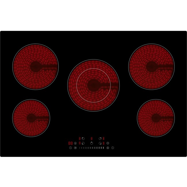 electriQ 77cm 5 Zone Touch Control Ceramic Hob