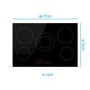 Refurbished electriQ eiqc77v3 77cm 5 Zone Touch Control Ceramic Hob Black