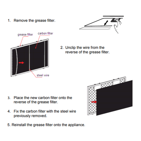 Refurbished electriQ Carbon Filter for eiqcurv90en/eiqcurv90enbl/EIQCURV90SCTOUCHA 