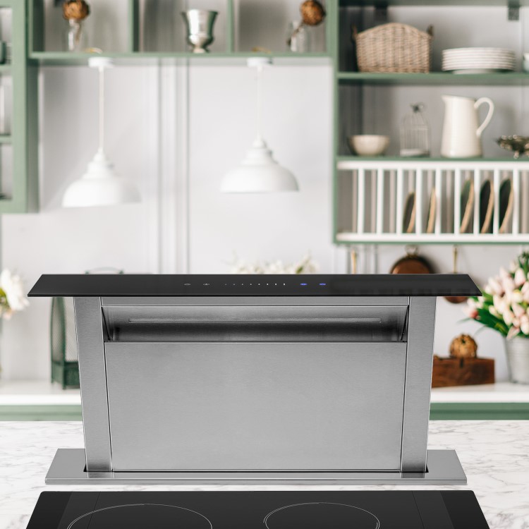 electriQ 60cm Downdraft Cooker Hood - Stainless Steel