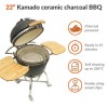 Boss Grill The Egg XL - 22 Inch Ceramic Kamado Style Charcoal Smoker BBQ Grill