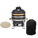 eiqeggxs Boss Grill The Egg XS - 15 Inch Ceramic Kamado Style Charcoal Smoker BBQ Grill