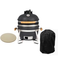 Boss Grill The Egg XS - 15 Inch Ceramic Kamado Style Charcoal Smoker BBQ Grill Boss Grill The Egg XS - 15 Inch Ceramic Kamado Style Charcoal Smoker BBQ Grill