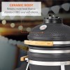 Boss Grill The Egg XS - 15 Inch Ceramic Kamado Style Charcoal Egg BBQ Grill