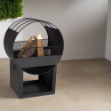 eiqfpc11 electriQ Outdoor Fireplace Style Fire Pit – Wood & Charcoal Garden Log Burner