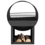 electriQ Fireplace Style Wood Burning Outdoor Garden Fire Pit