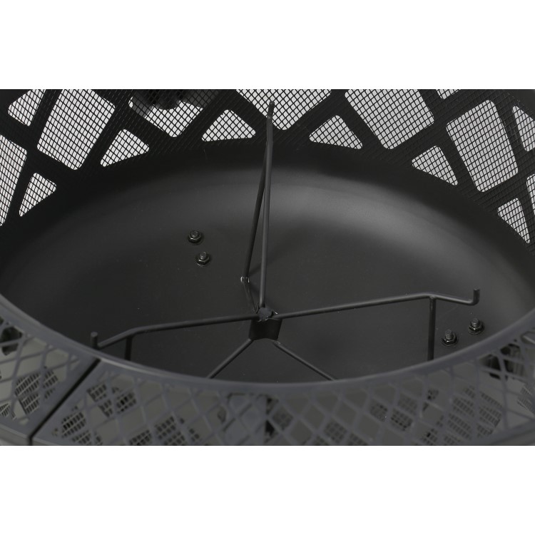 electriQ Fire pit with grill function