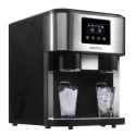 eiqicecm electriQ Countertop Ice Maker With Ice Crusher and Water Dispenser in Stainless Steel/Black