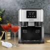 electriQ Countertop Ice Maker With Ice Crusher and Water Dispenser in Stainless Steel/Black