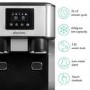 electriQ Countertop Ice Maker With Ice Crusher and Water Dispenser in Stainless Steel/Black