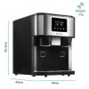 electriQ Countertop Ice Maker With Ice Crusher and Water Dispenser in Stainless Steel/Black