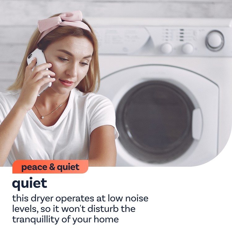 electriQ 2.5kg Mini Compact Vented Tumble Dryer - White