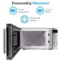 electriQ 20L 800W Freestanding Microwave with Digital Display - Stainless Steel