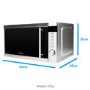 electriQ 20L 800W Freestanding Microwave with Digital Display - Stainless Steel