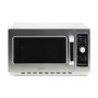 electriQ 34 litre 1000w Flatbed Commercial Heavy Duty Freestanding Microwave in Stainless Steel