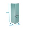 electriQ 244 Litre 60/40 Freestanding Fridge Freezer - Blue