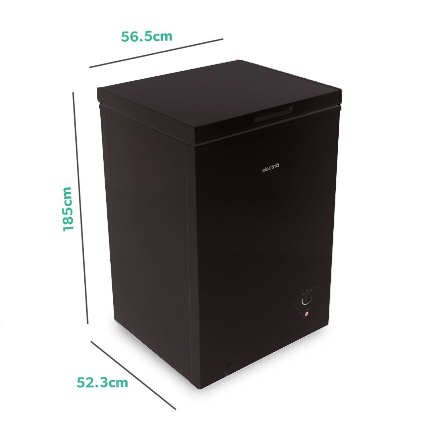 electriQ 99 Litre Chest Freezer Black BuyItDirect.ie