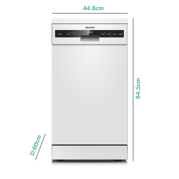Refurbished electriQ 10 Place Freestanding Dishwasher White
