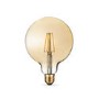 Box Opened electriQ Dimmable Smart Wifi Filament Globe Bulb Large with E27 screw base - Smoked Amber finish - Alexa & Google Home compatible
