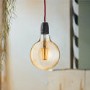 Box Opened electriQ Dimmable Smart Wifi Filament Globe Bulb Large with E27 screw base - Smoked Amber finish - Alexa & Google Home compatible