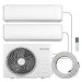 electriQ iQool Multi-Split 2 x 12000 BTU Smart Wall Mounted Split Air Conditioner with Heat Pump - Pipe Kits Included