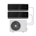 iQool-2MS9K9KB electriQ iQool Multi-Split 2 x 9000 BTU Smart Wall Mounted Heat Pump Air Conditioner Bundle - Two Indoor Units Single Outdoor Unit and Pipe Kits Included - Black