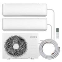electriQ iQool Multi-Split 2 x 9000 BTU Smart Wall Mounted Split Air Conditioner with Heat Pump - Pipe Kits Included